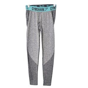 Gymshark Women Leggings S Gray Marl Flex Low‎ Rise Booty Contour Athleisure Gym